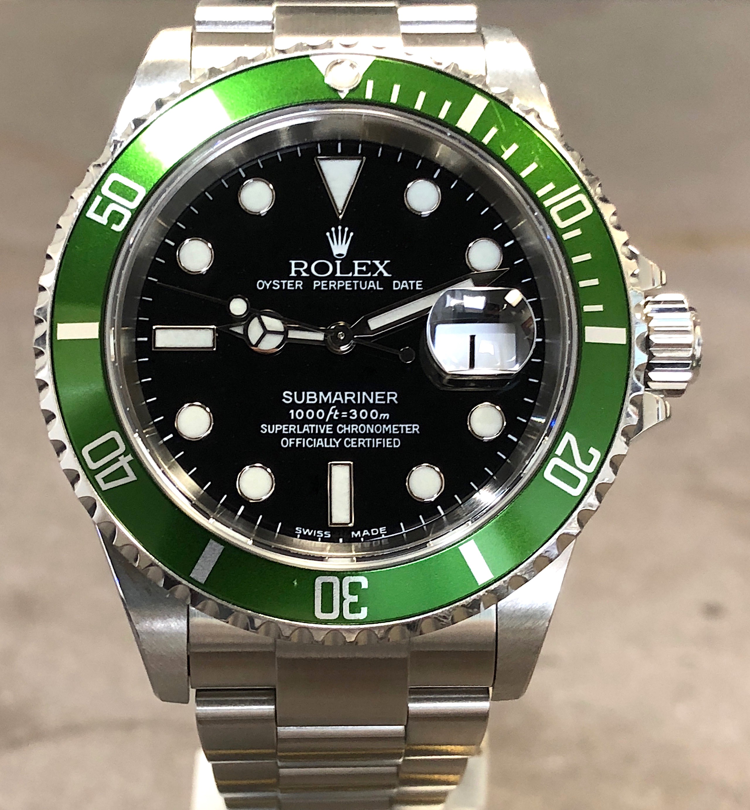 Rolex Submariner Green/Black Anniversary Edition Men's Watch 16610 LV