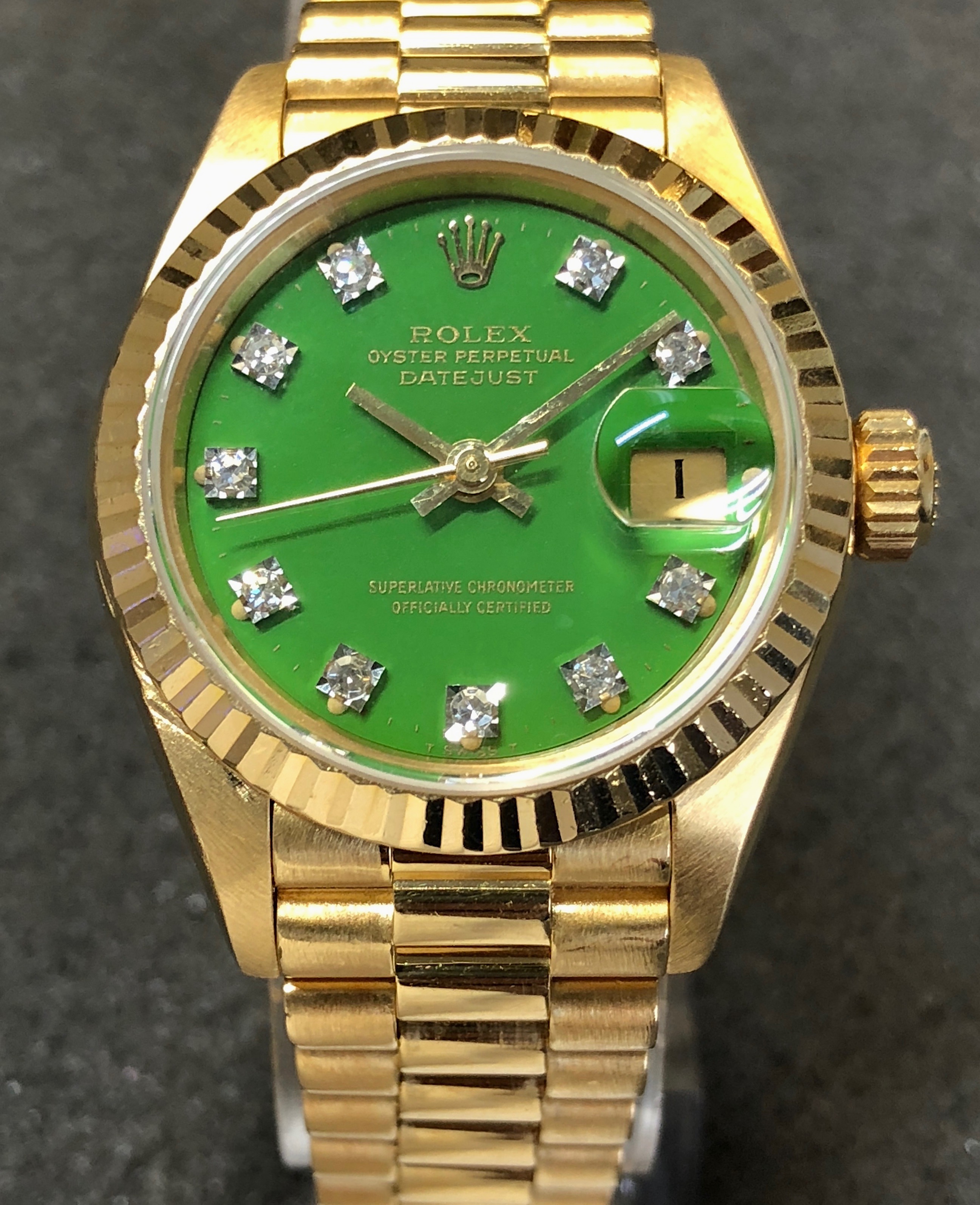 datejust gold green