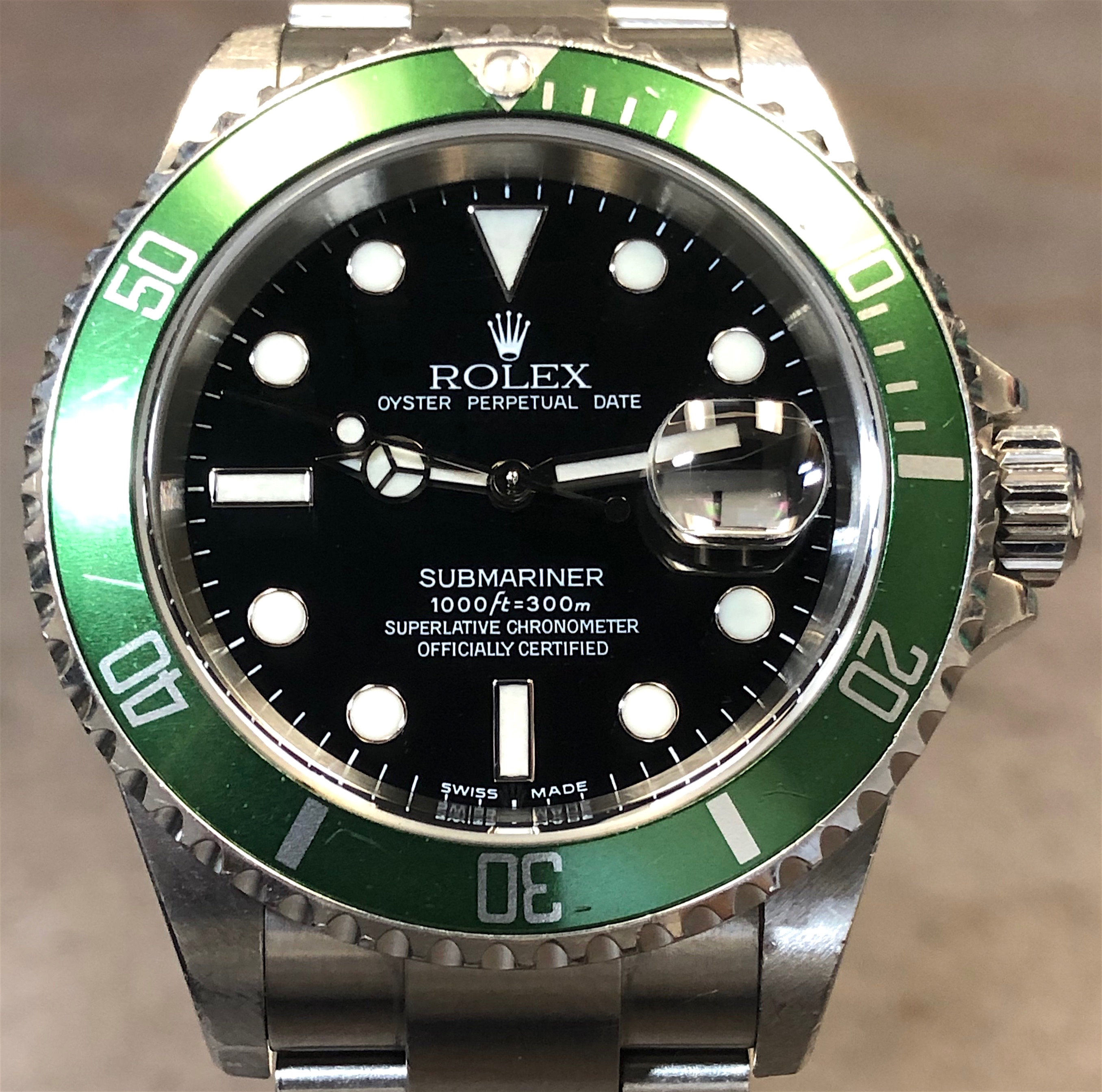 rolex submariner green bezel black dial